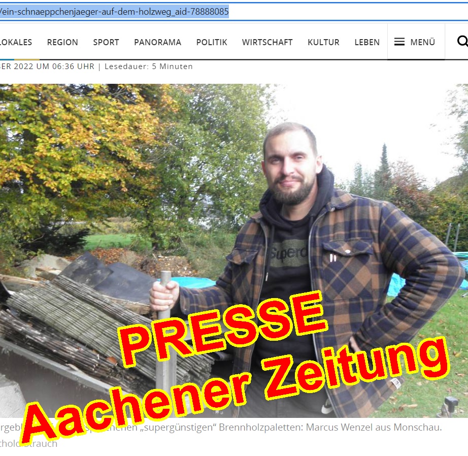 Ein Schnäppchenjäger auf dem Holzweg | Presse Betrug @ Aachener Zeitung