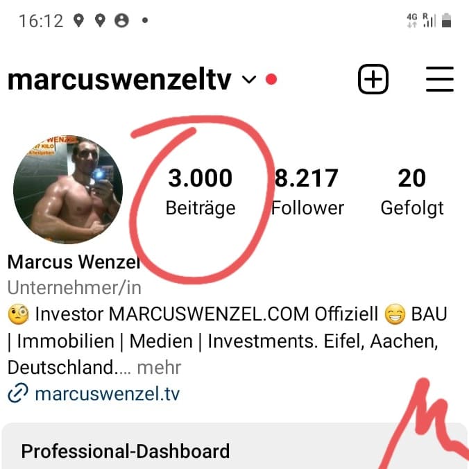 3000 Beiträge auf Instagram @MarcusWenzelTV