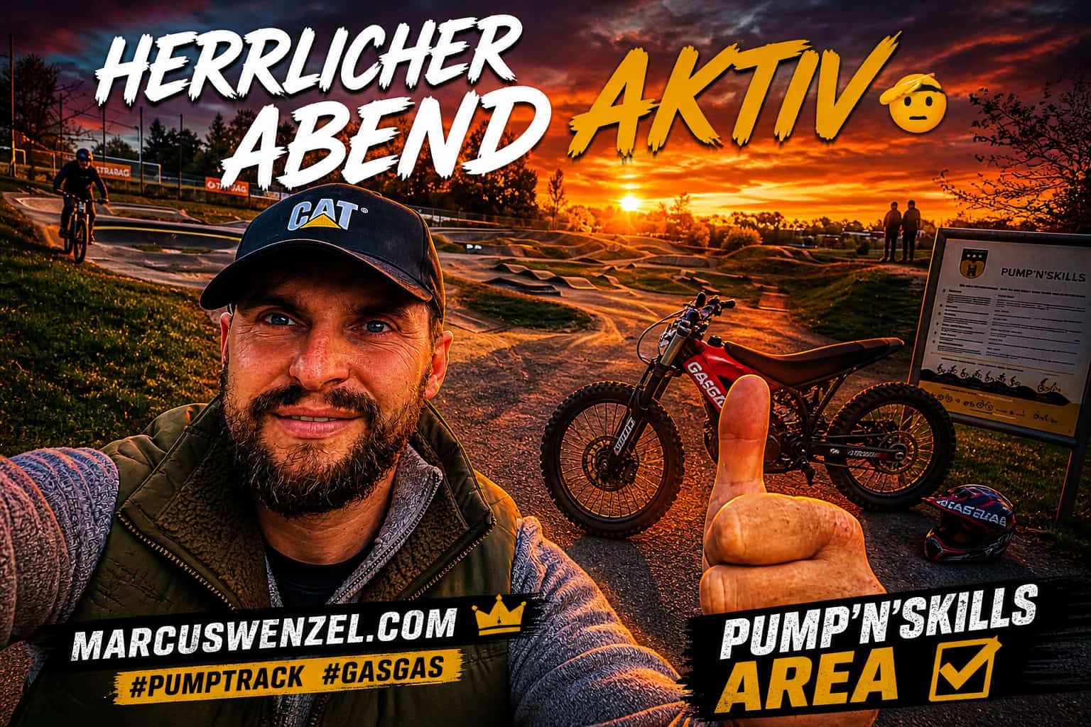 Der Pumptrack hält selbst Papa fit (im Idealfall) 😅