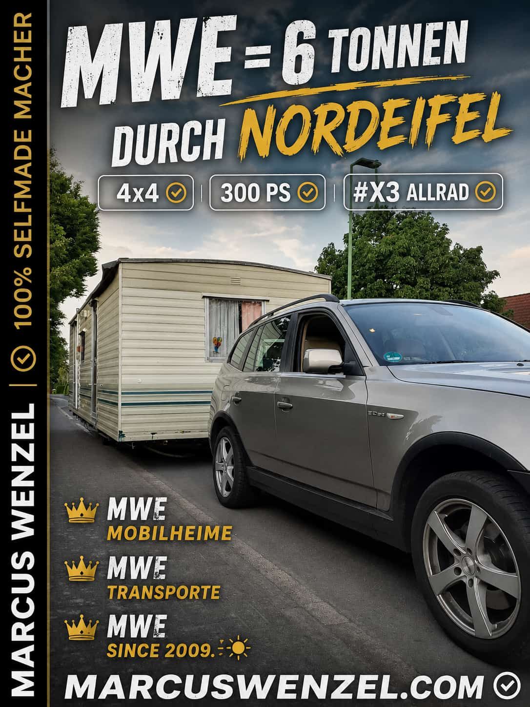8×3 Meter Mobilheim: Mit 300 PS durch die Eifel 🚛🌲